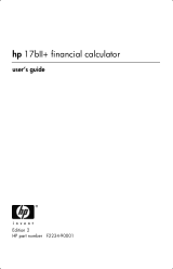 hp 17bII+ Financial Calculator Manual